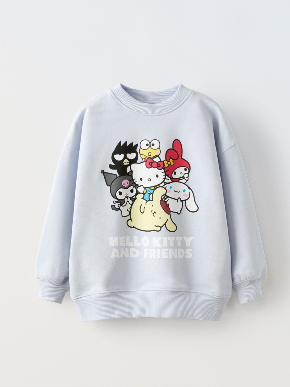 Zara Hello Kitty Light Blue Kids Crewneck Sweatshirt